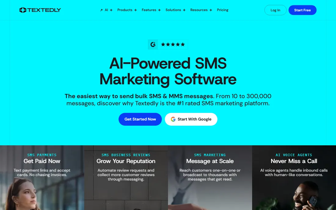 Textedly homepage