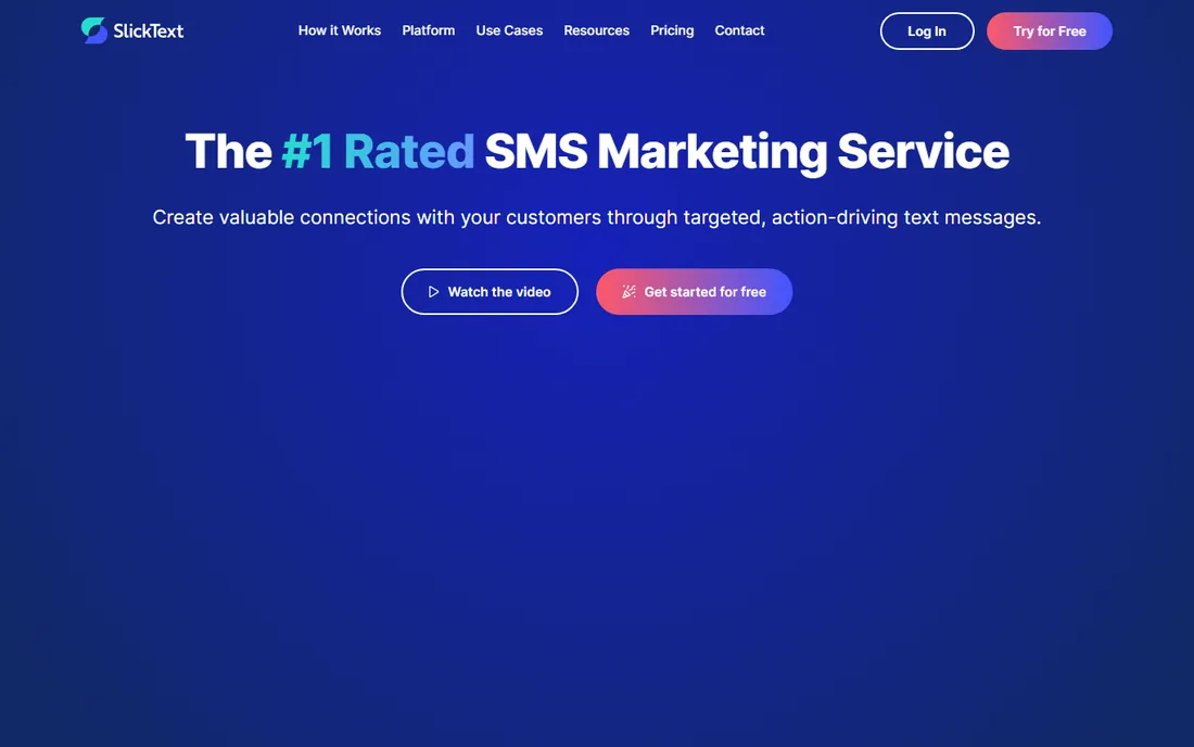 SlickText homepage