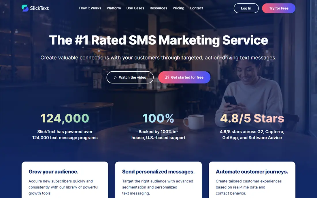 SlickText homepage
