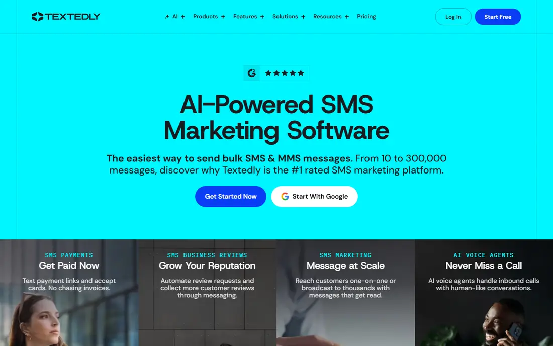 Textedly homepage
