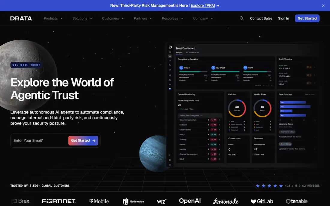Drata homepage