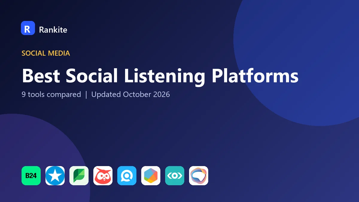 Best Social Listening Platforms in 2026: 9 Tools Compared