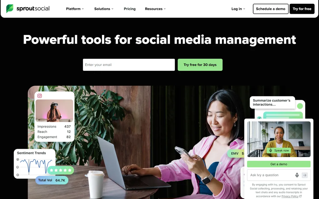 Sprout Social homepage