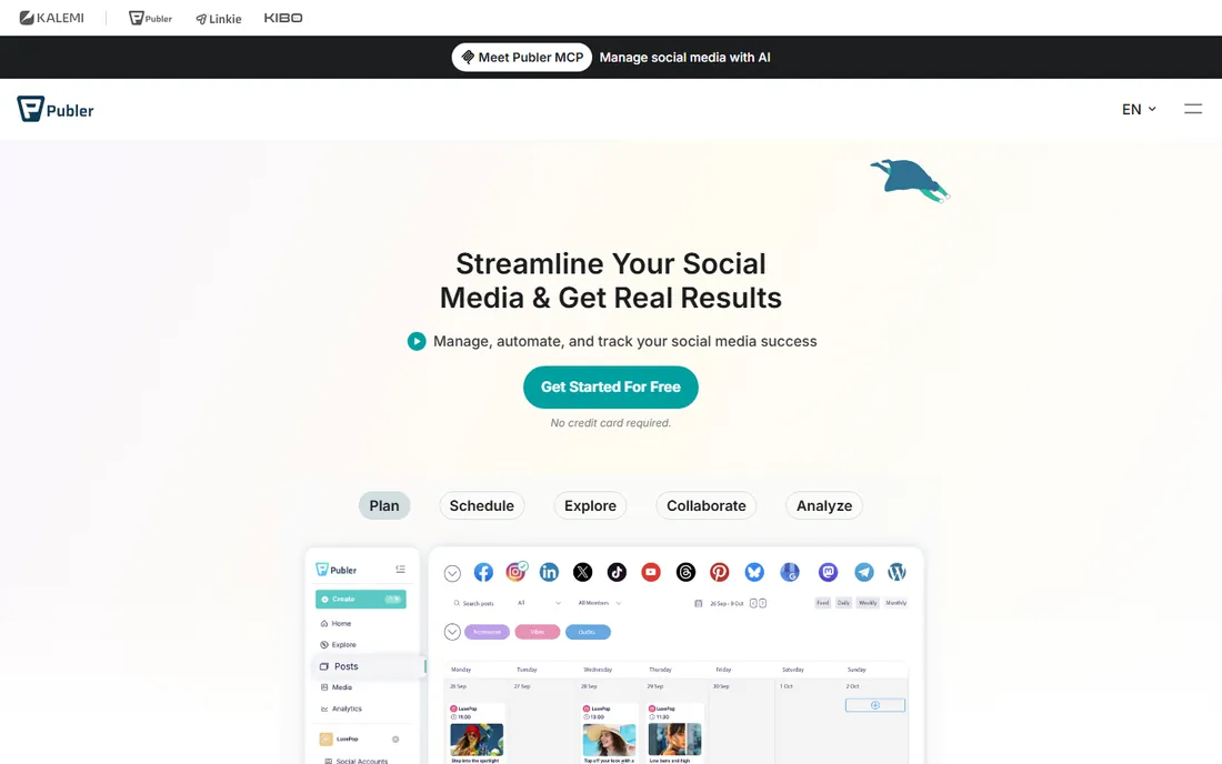 Publer homepage