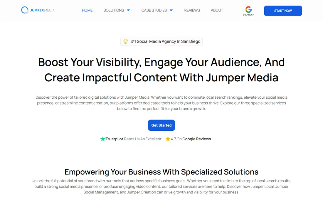 Jumper Media homepage