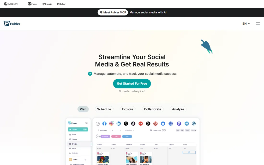 Publer homepage