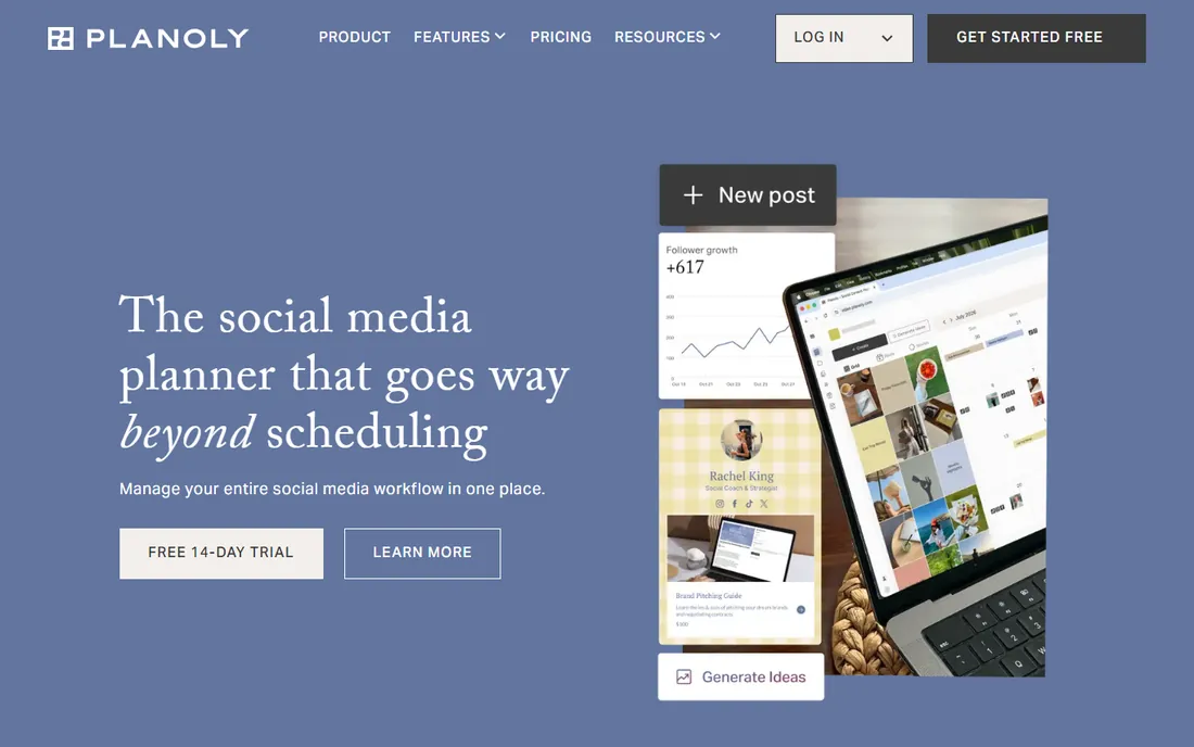 Planoly homepage