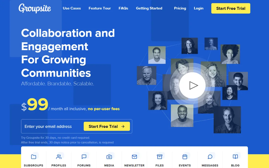 Groupsite homepage