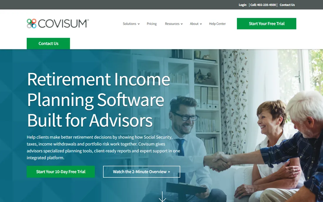 Covisum Social Security Timing homepage