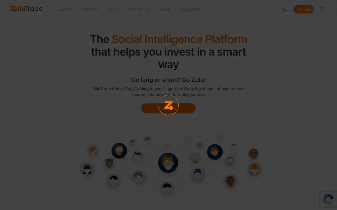 ZuluTrade homepage