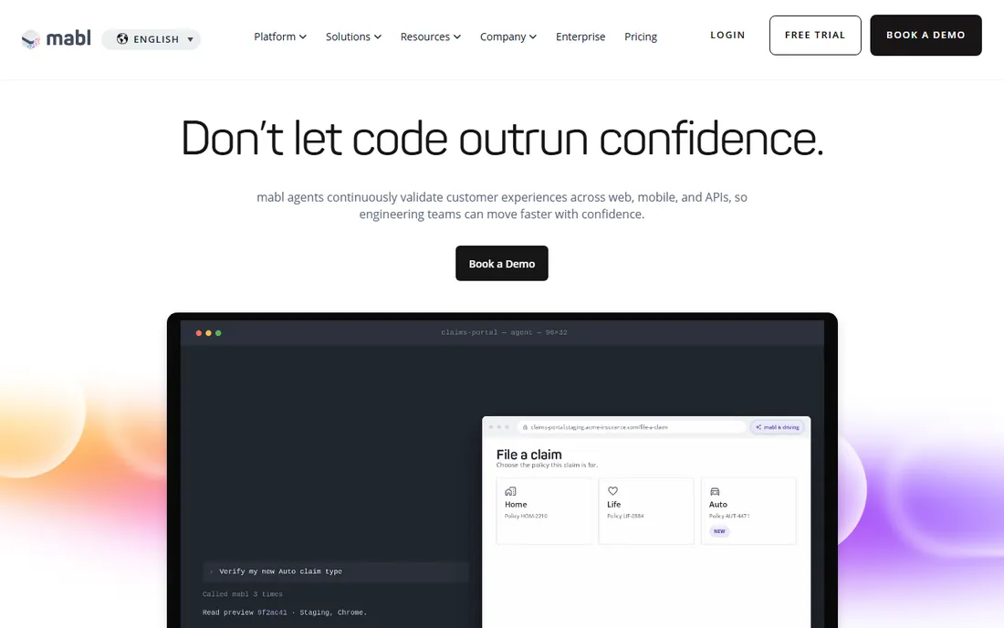 mabl homepage