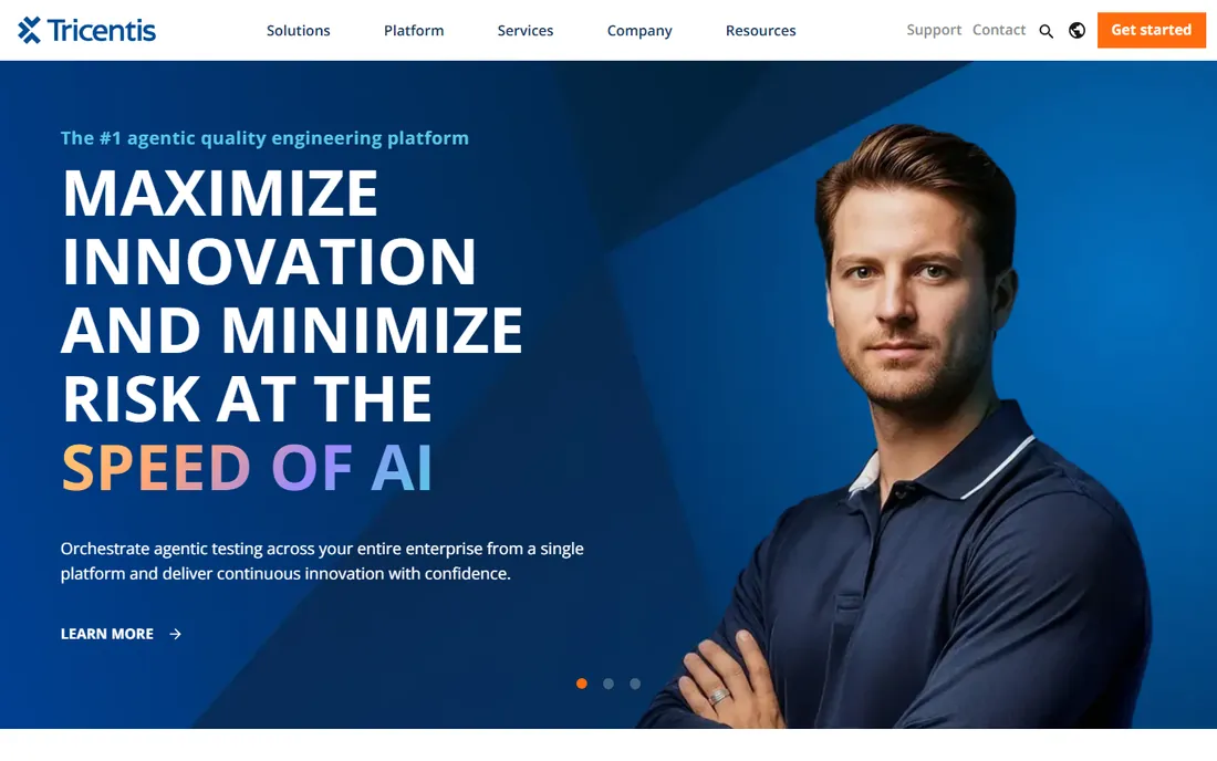 Tricentis Tosca homepage