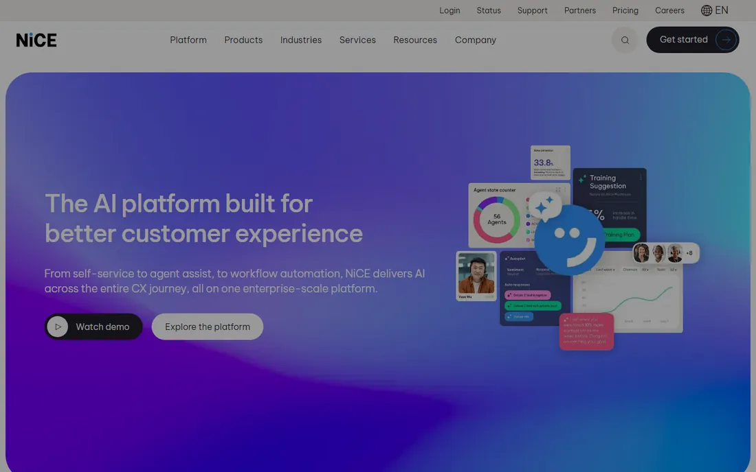 NICE CXone homepage
