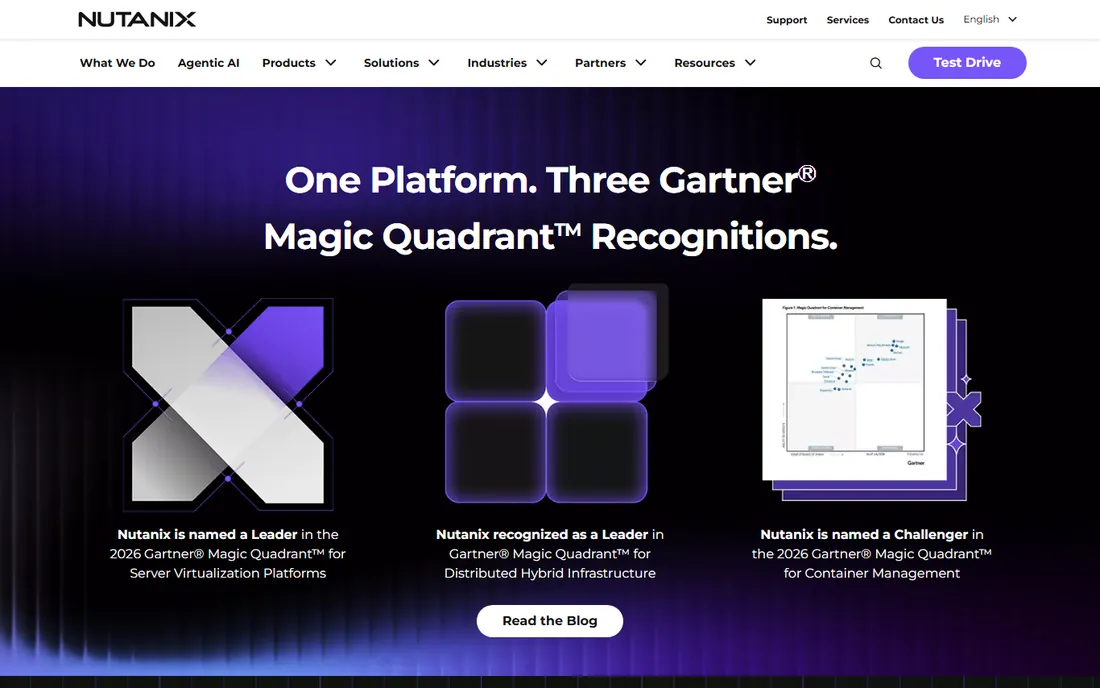 Nutanix homepage