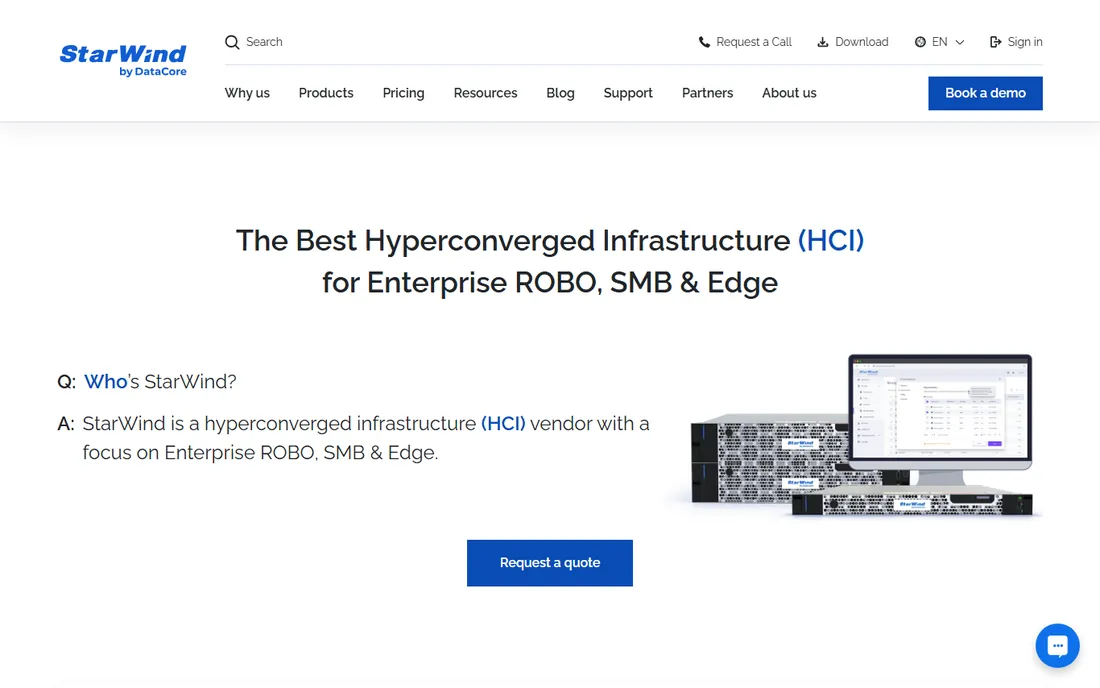 StarWind Virtual SAN homepage