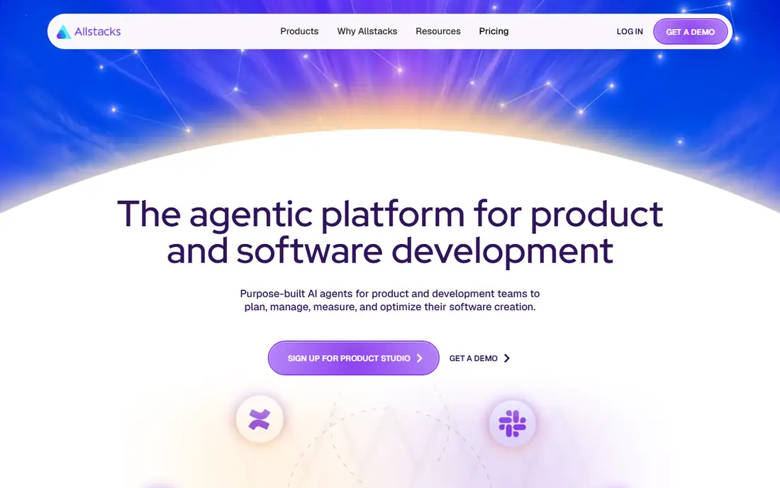 Allstacks homepage