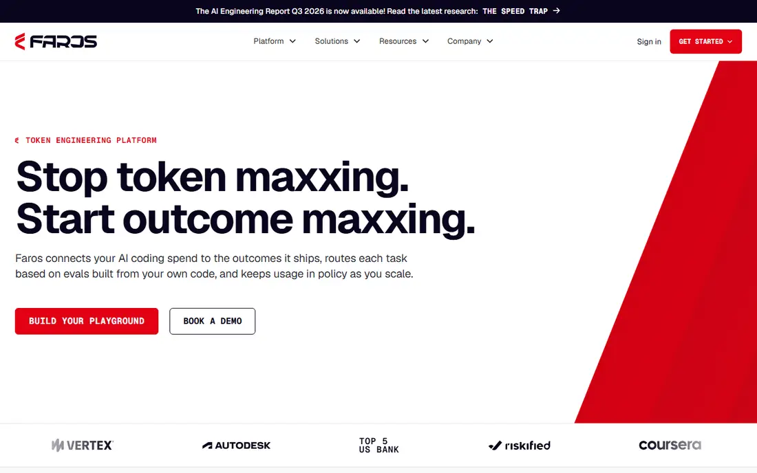 Faros AI homepage