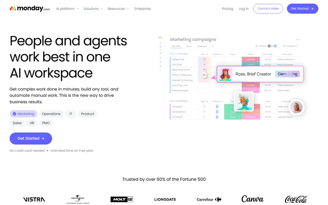 monday dev homepage