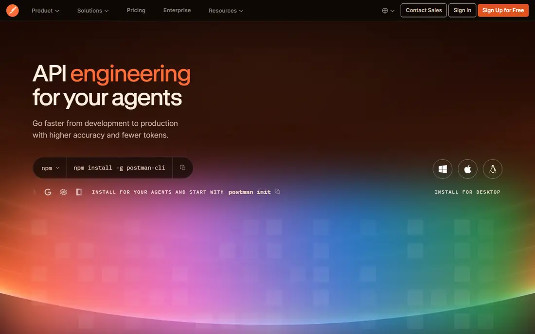 Postman homepage