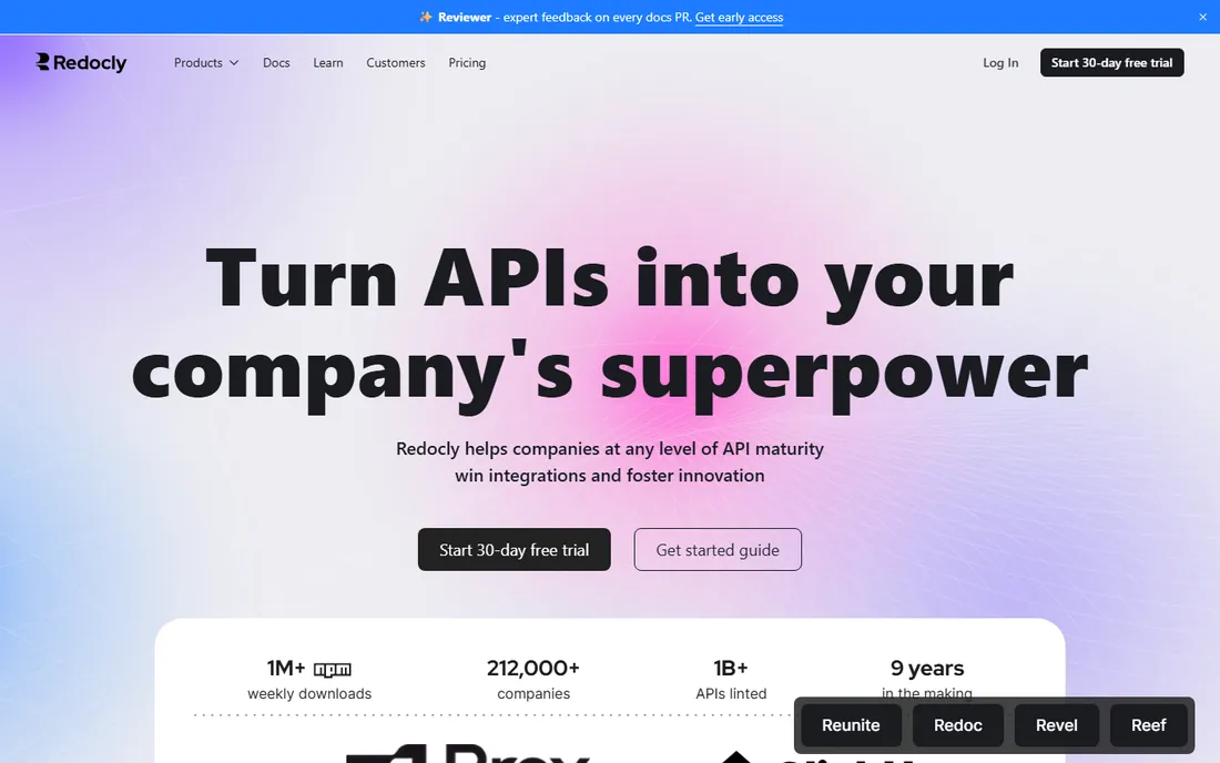 Redocly homepage