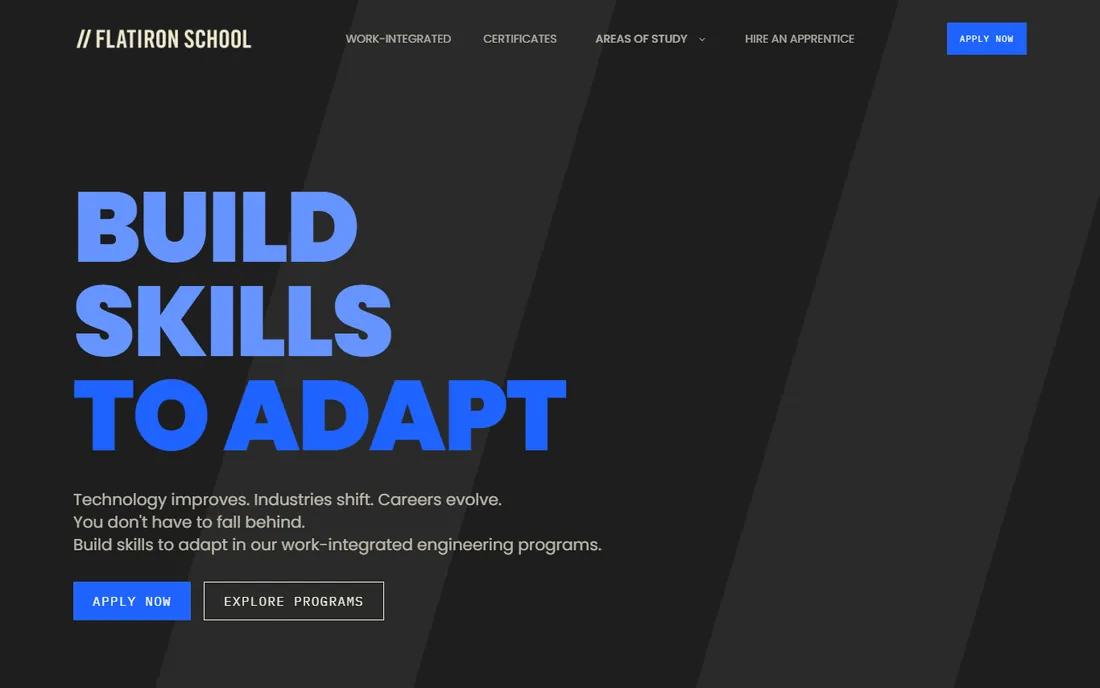 Flatiron School homepage