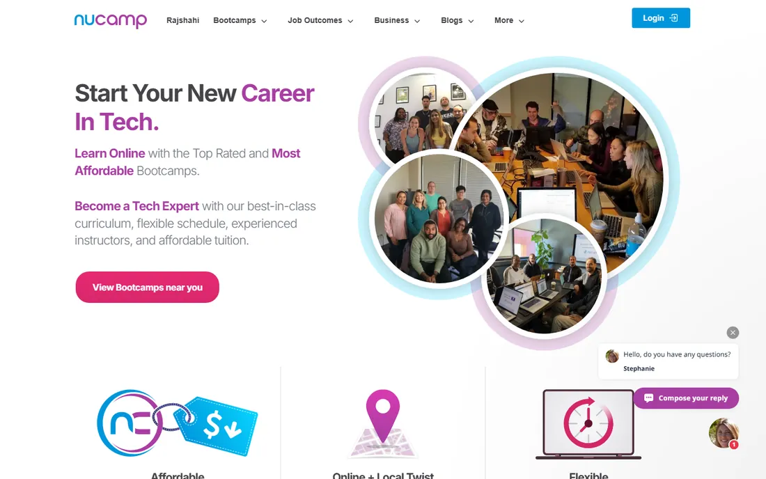 Nucamp homepage