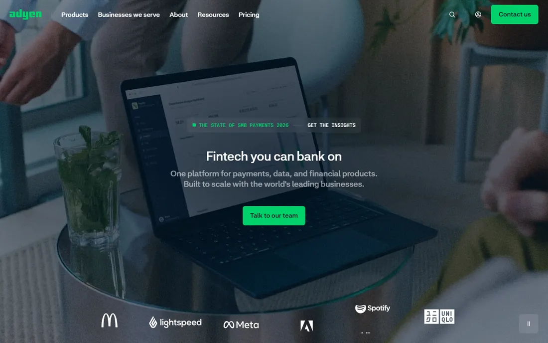 Adyen homepage