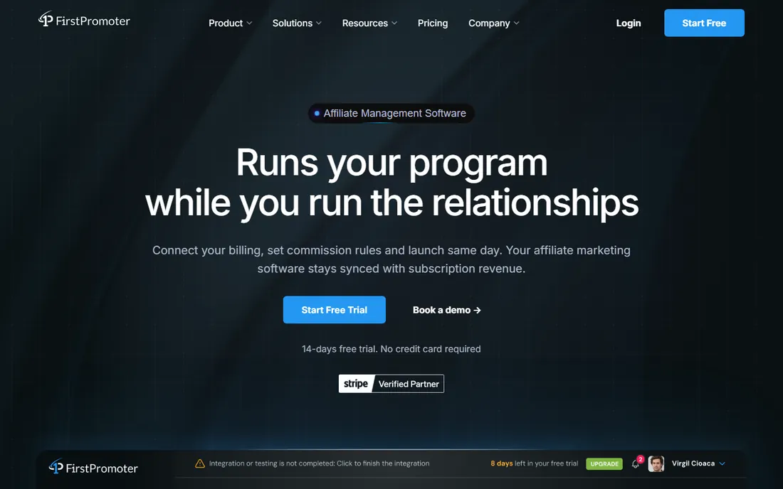FirstPromoter homepage