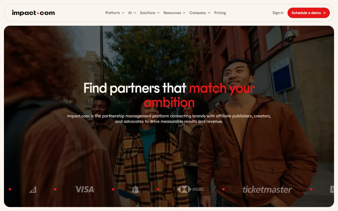 impact.com homepage