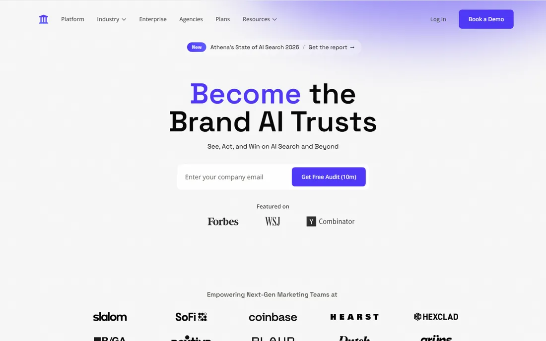 AthenaHQ homepage