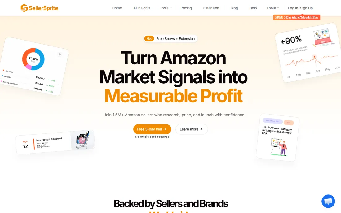 SellerSprite homepage