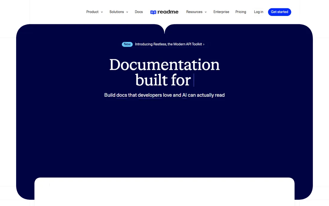 ReadMe homepage