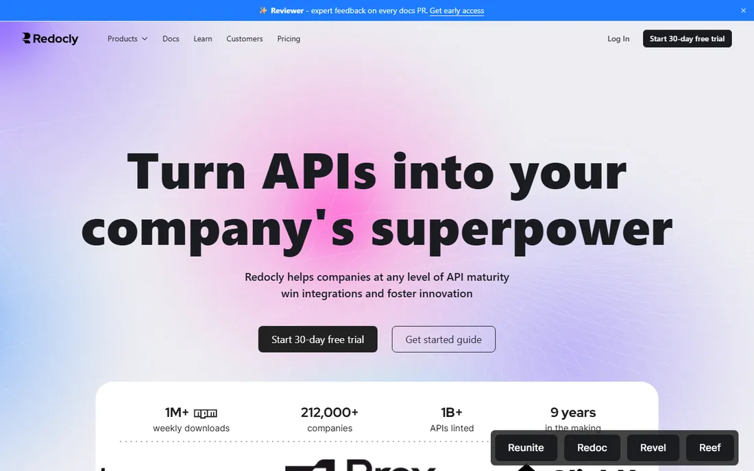 Redocly homepage
