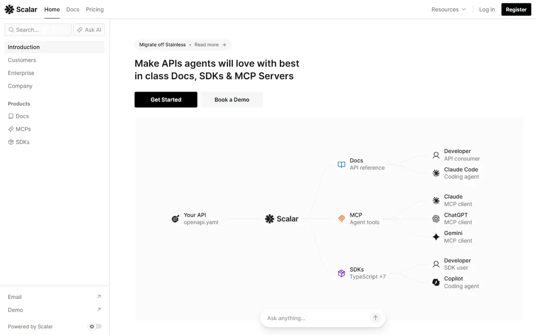 Scalar homepage