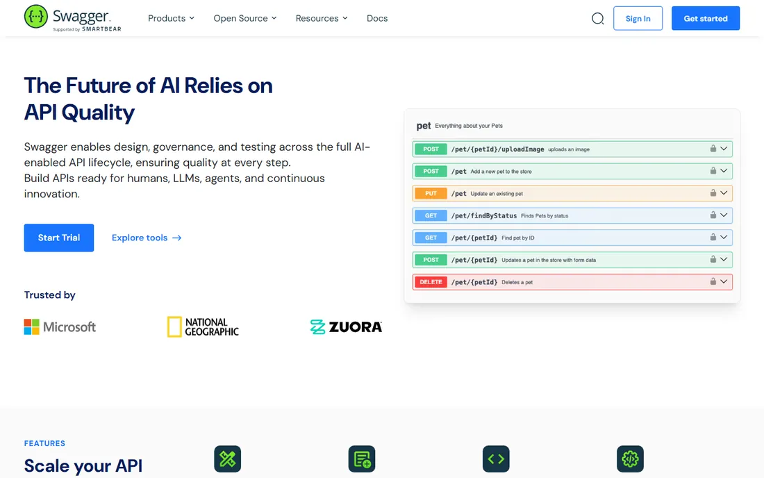 SwaggerHub homepage
