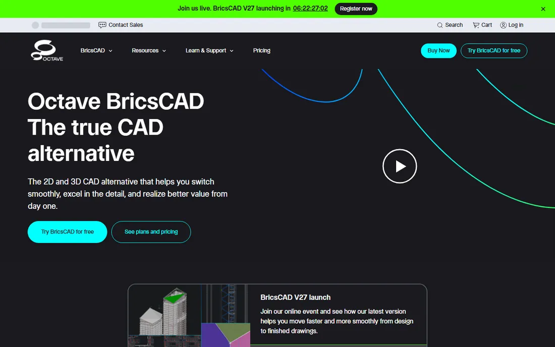 BricsCAD BIM homepage