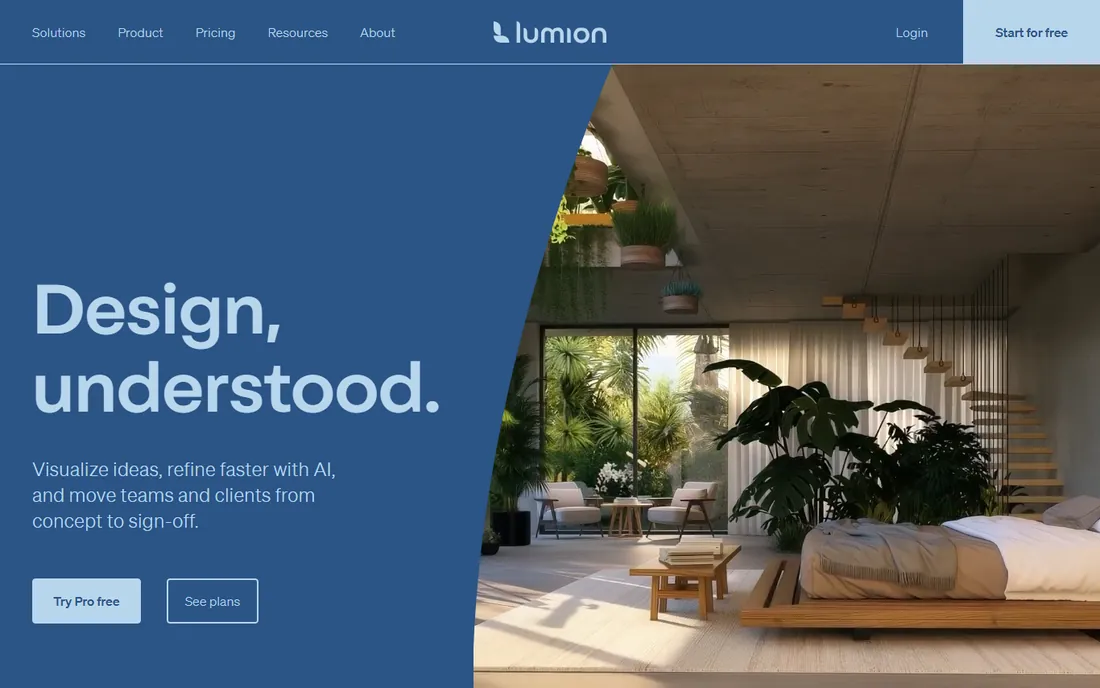 Lumion homepage