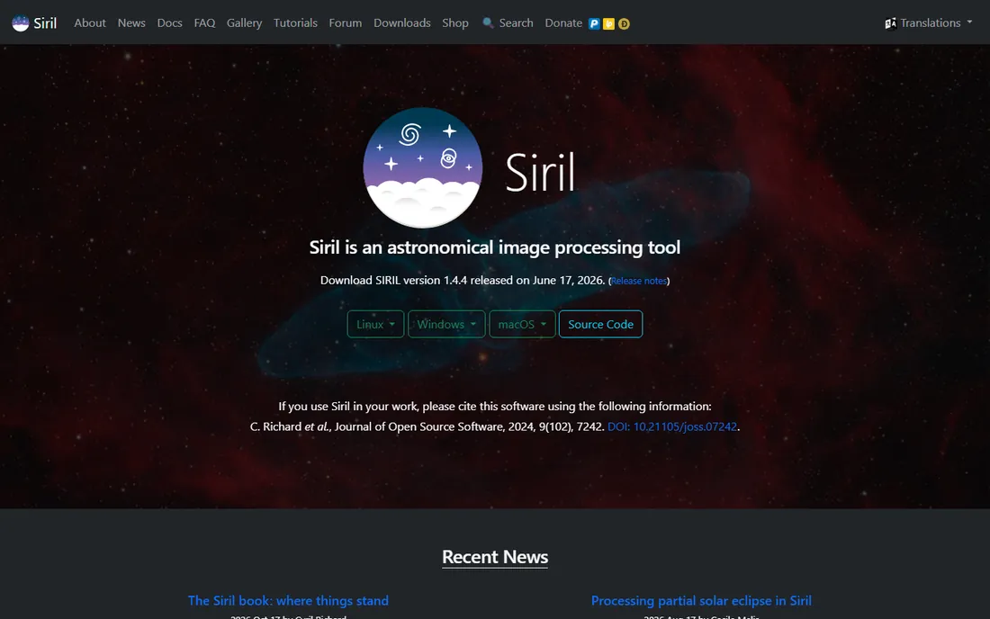 Siril homepage