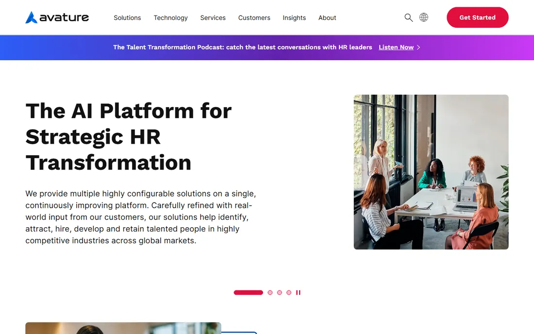 Avature homepage