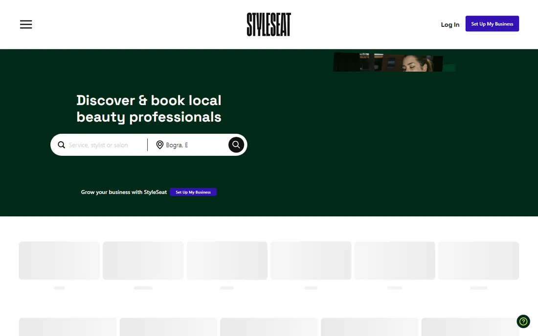 StyleSeat homepage