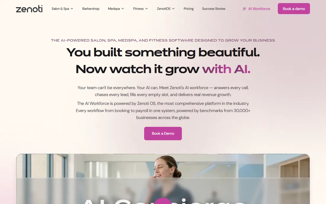 Zenoti homepage