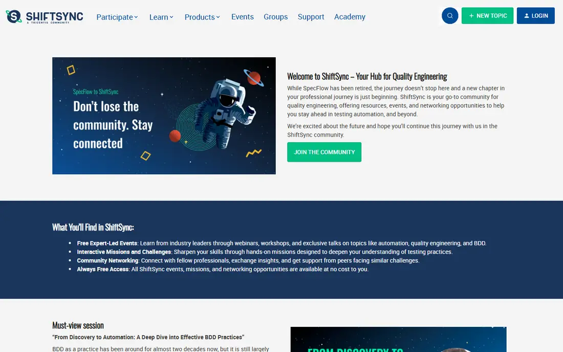SpecFlow homepage