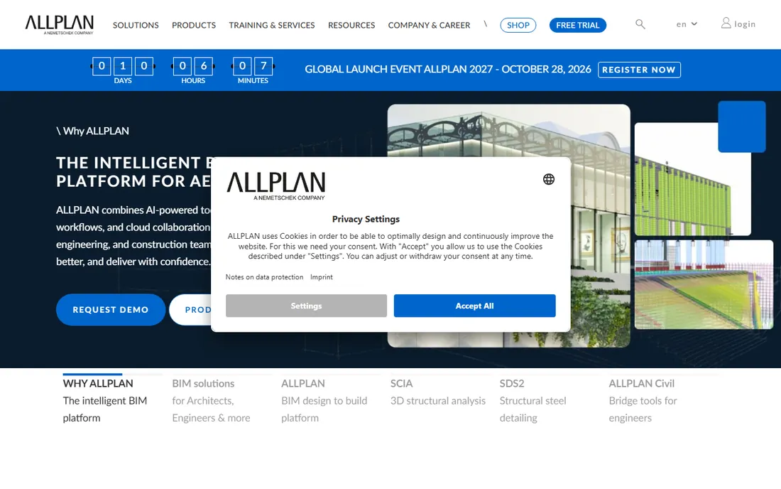 Allplan homepage