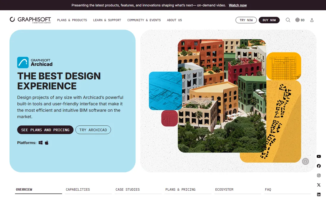 Archicad homepage