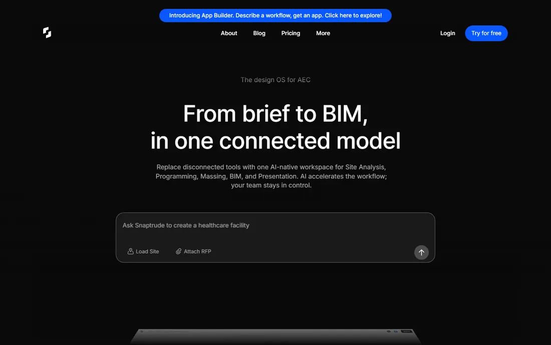 Snaptrude homepage