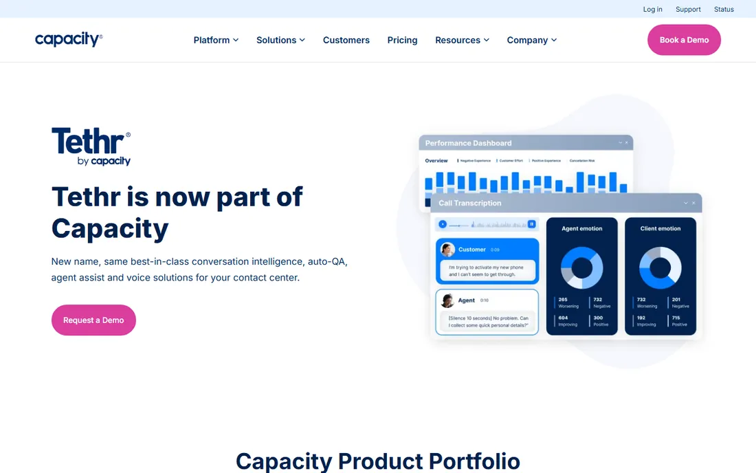 Capacity homepage