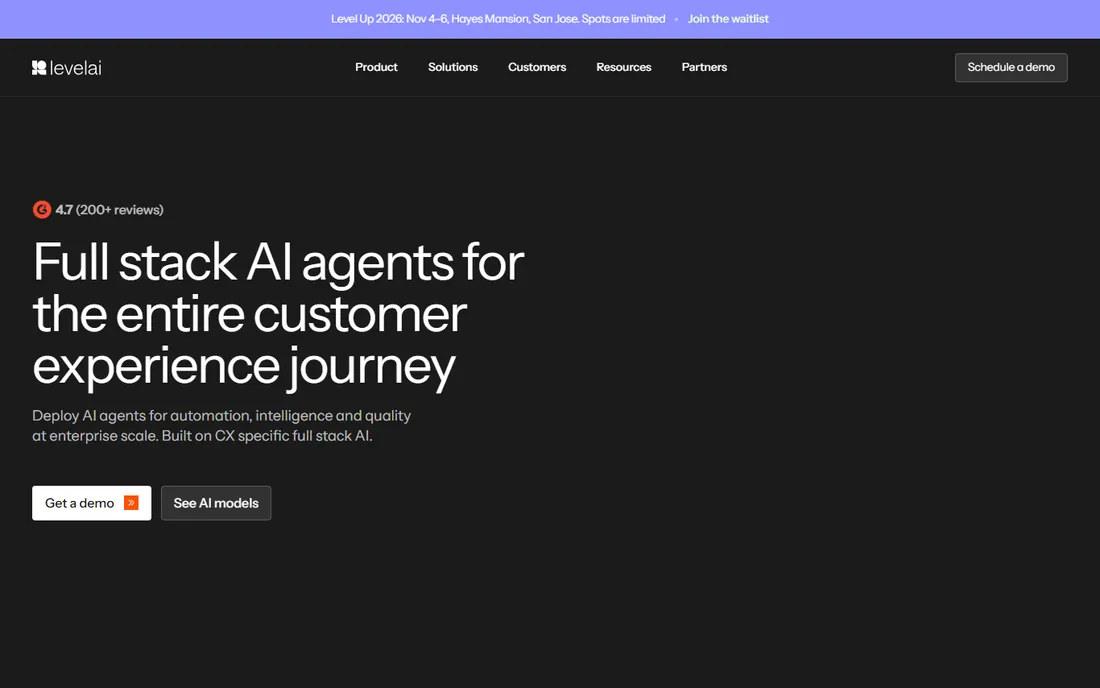 Level AI homepage