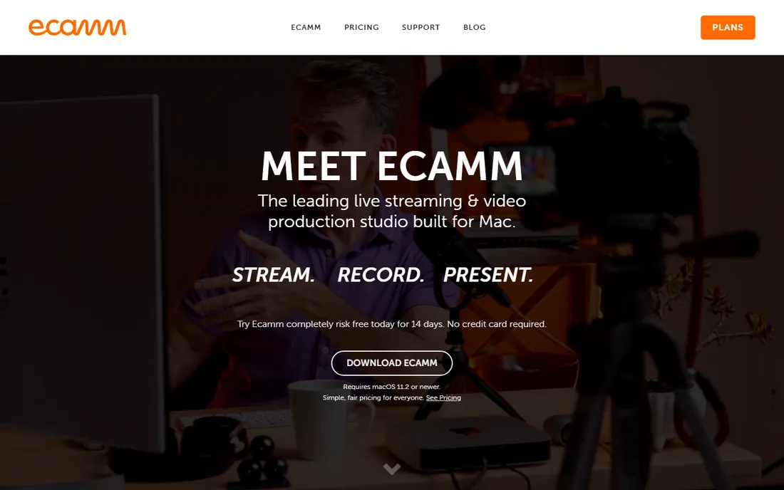 Ecamm Live homepage