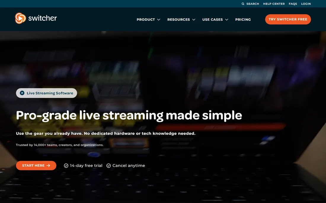 Switcher Studio homepage