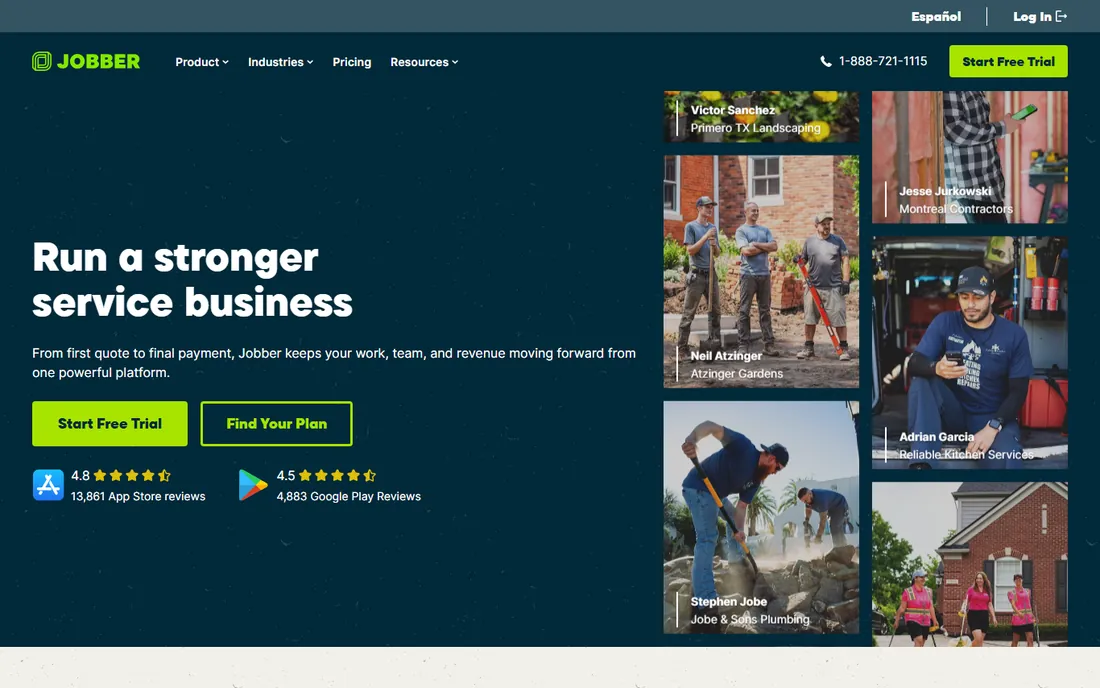 Jobber homepage